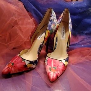 Steve Madden floral satin pumps